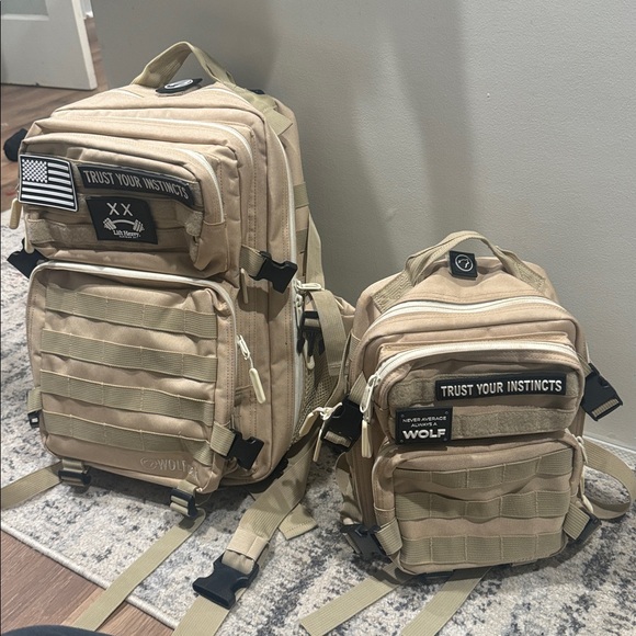 WOLF Tan Mini Backpack - Picture 7 of 7